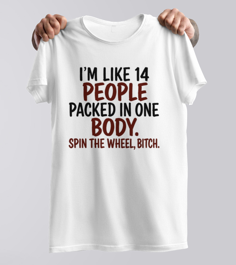 I'm Like 14 People Packed In One Body Spin The Wheel Bitch T-Shirt