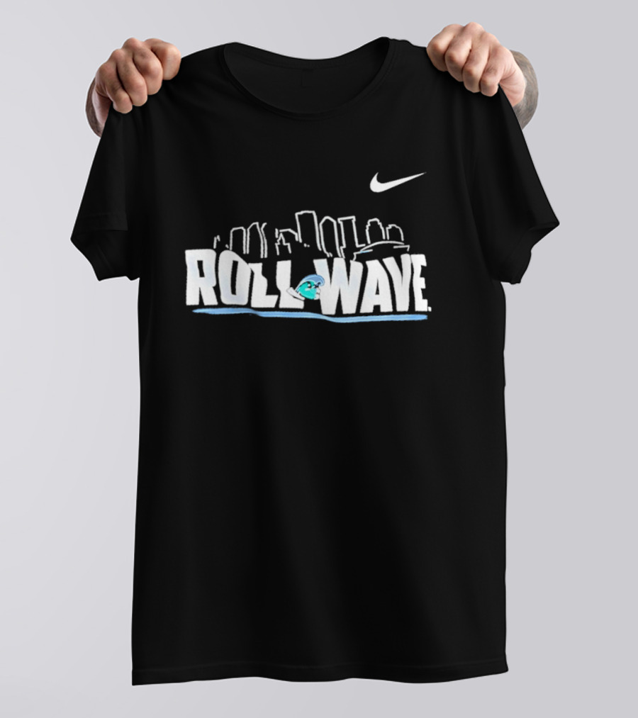 Tulane Green Wave Roll Wave Skyline Nike T-Shirt