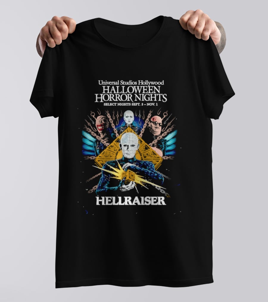 Universal Studios Hollywood Halloween Horror Nights Hellraiser Sept 8 Nov 1 T-Shirt