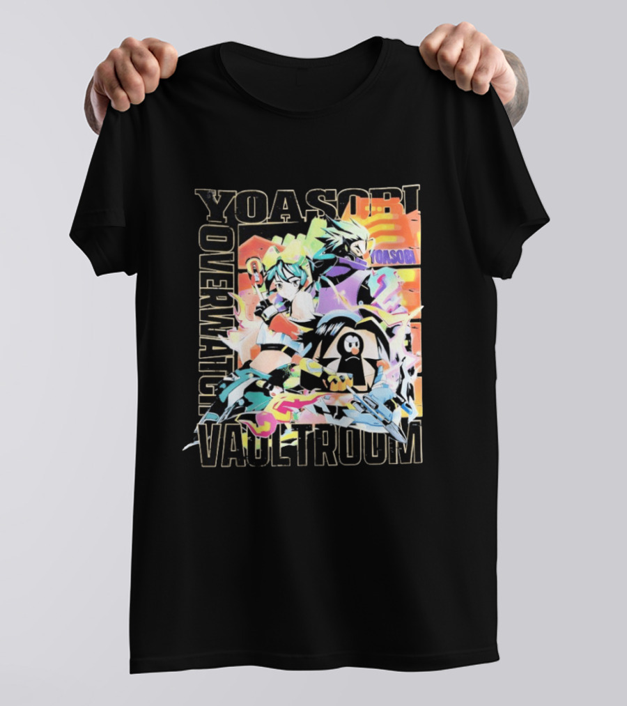 Yoasobi Over Vaultroom Kiriko Genji Pachimari Anime T-Shirt