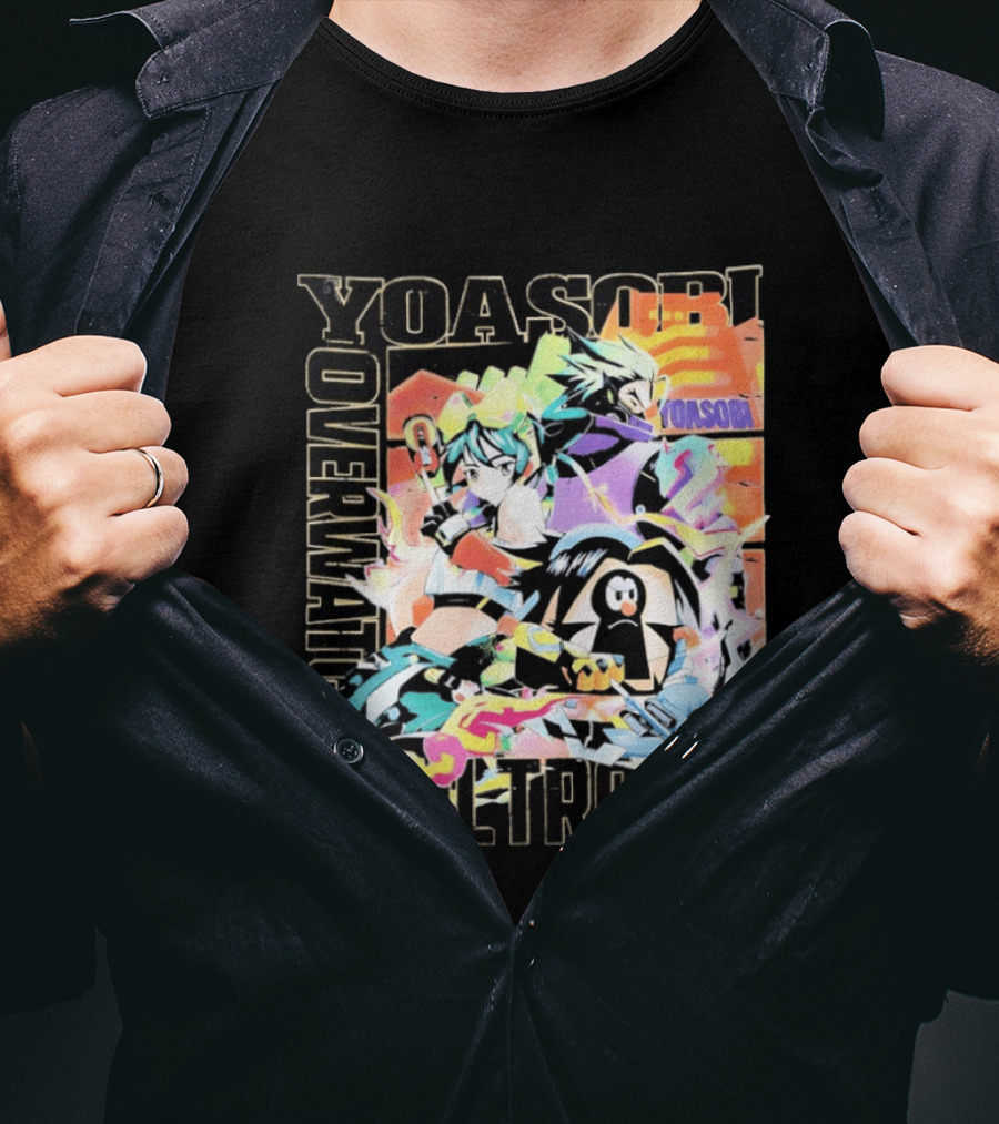 Yoasobi Over Vaultroom Kiriko Genji Pachimari Anime T-Shirt