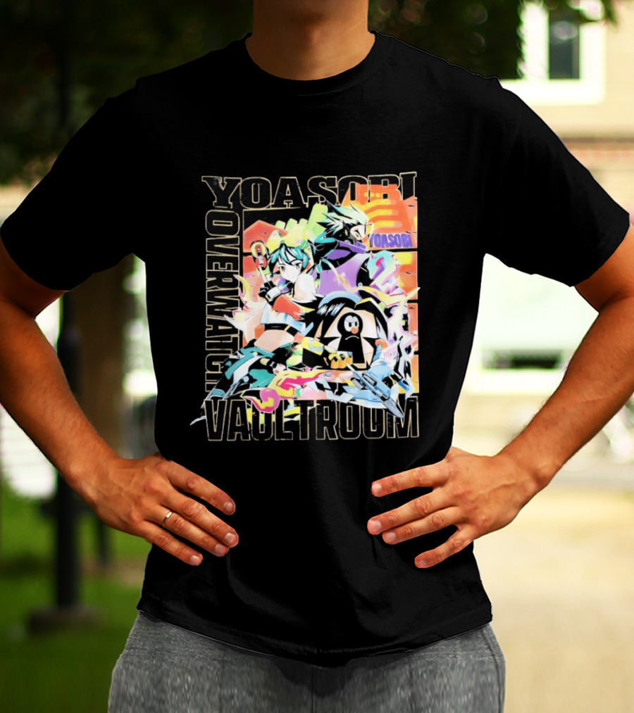 Yoasobi Over Vaultroom Kiriko Genji Pachimari Anime T-Shirt
