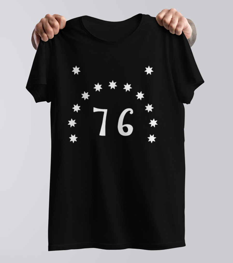 Philadelphia 76ers 76 Seven Pointed Stars Basketball T-Shirt