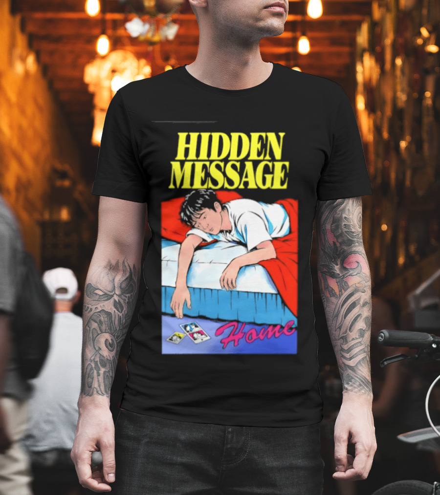 Hidden Message Home Sleeping Aesthetic Retro Vibes T-Shirt