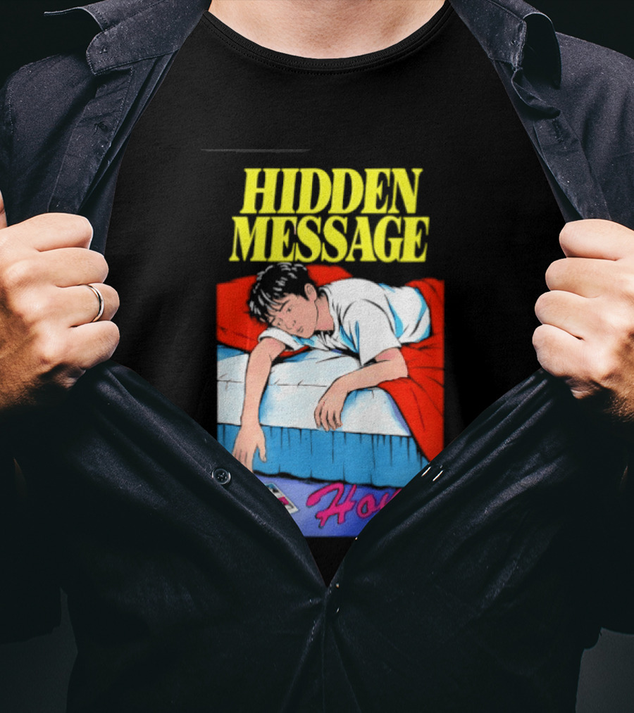 Hidden Message Home Sleeping Aesthetic Retro Vibes T-Shirt