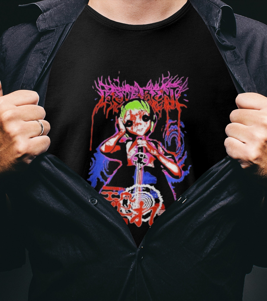 Hinatsura's Dread Dread Dread Colorful Manga Art Style With Japanese Script T-Shirt