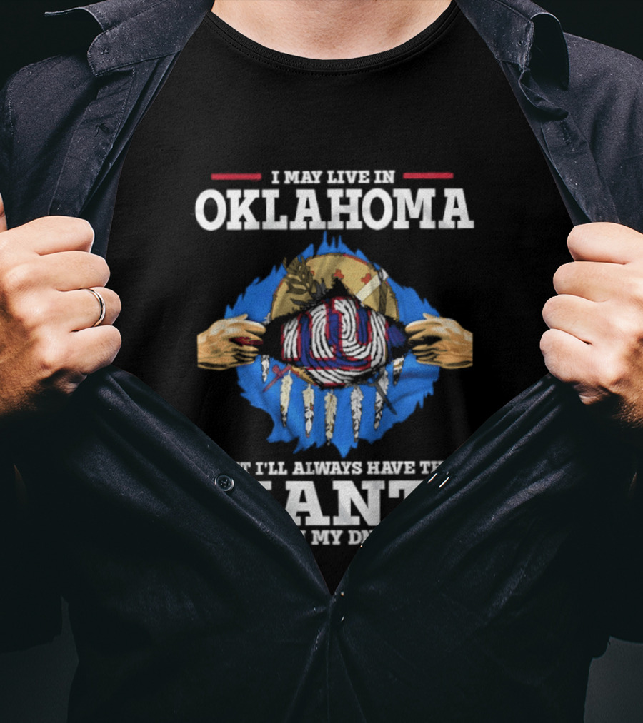 Oklahoma Resident With Giants DNA Fan Pride T-Shirt