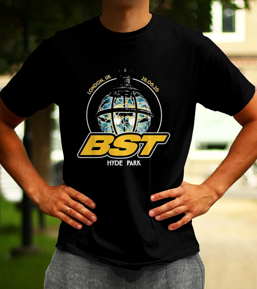 BST Hyde Park Festival London UK 28 June 2026 Globe Design Ateez Event T-Shirt