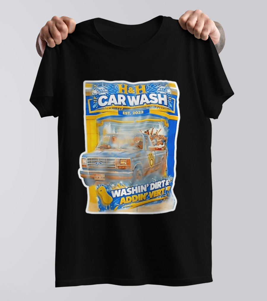 H And H Car Wash Washin' Dirt And Addin' Vert Milwaukee Brewers Est. 2022 T-Shirt