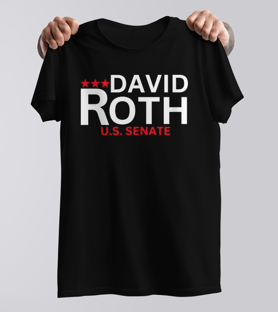 David Roth U.S. Senate Campaign 2026 With Red Stars T-Shirt