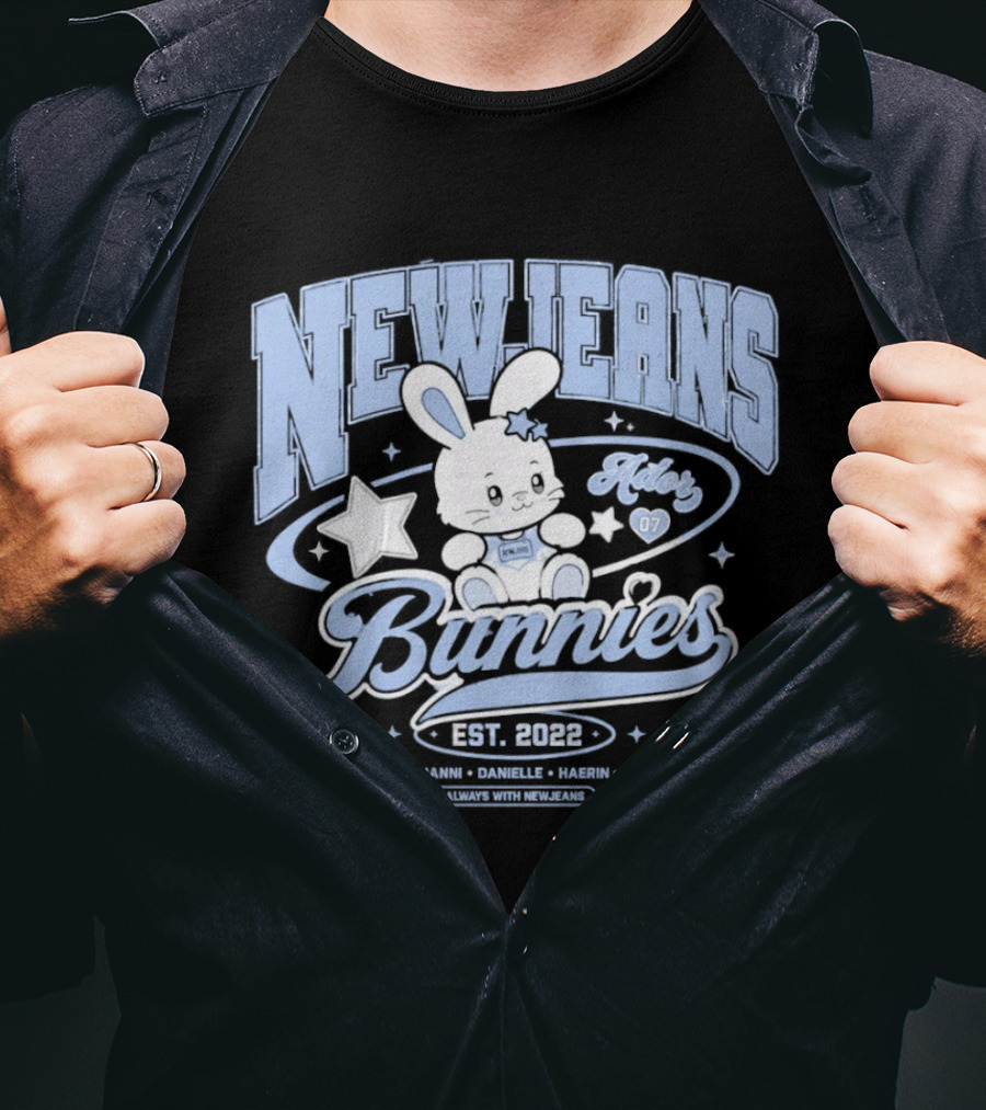 NewJeans Bunnies Est 2022 Haerin Minji Hanni Danielle Hyein Always With NewJeans T-Shirt