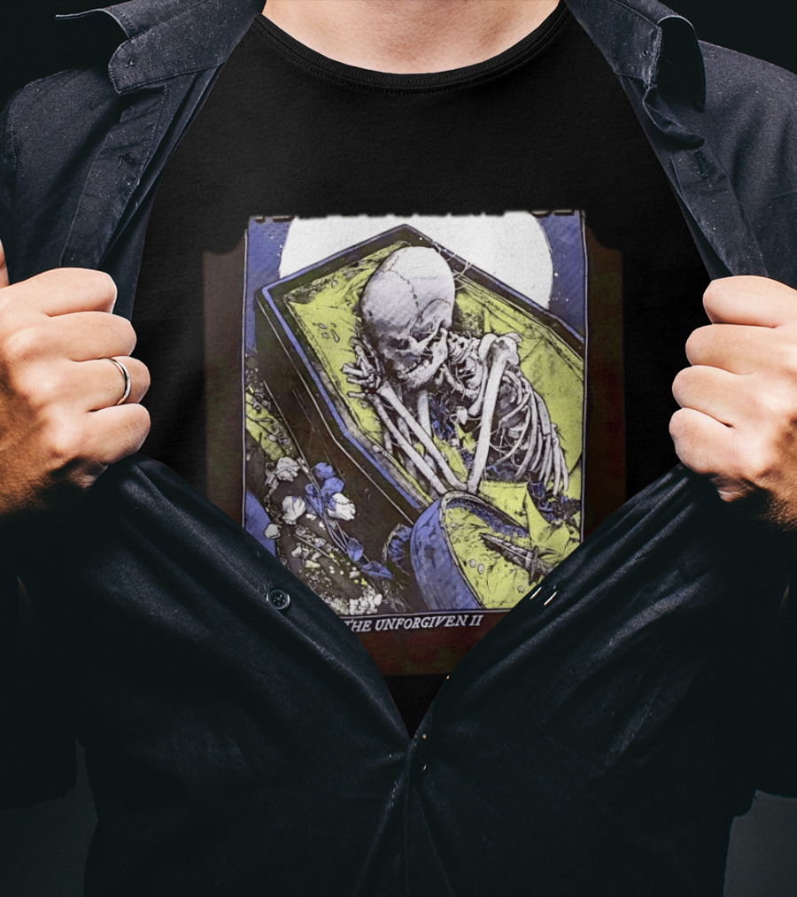 The Unforgiven II Skeleton Coffin Floral T-Shirt