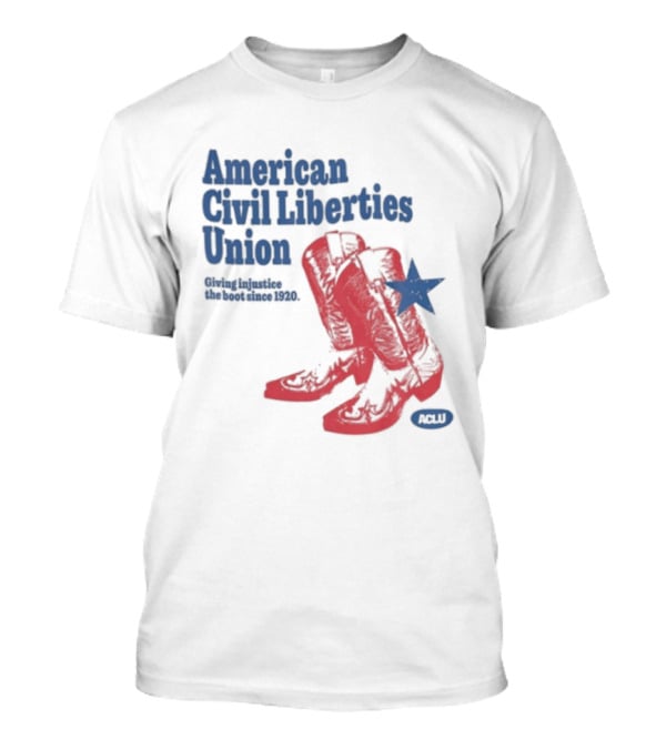 American Civil Liberties Union Cowboy Boots ACLU Star T-Shirt