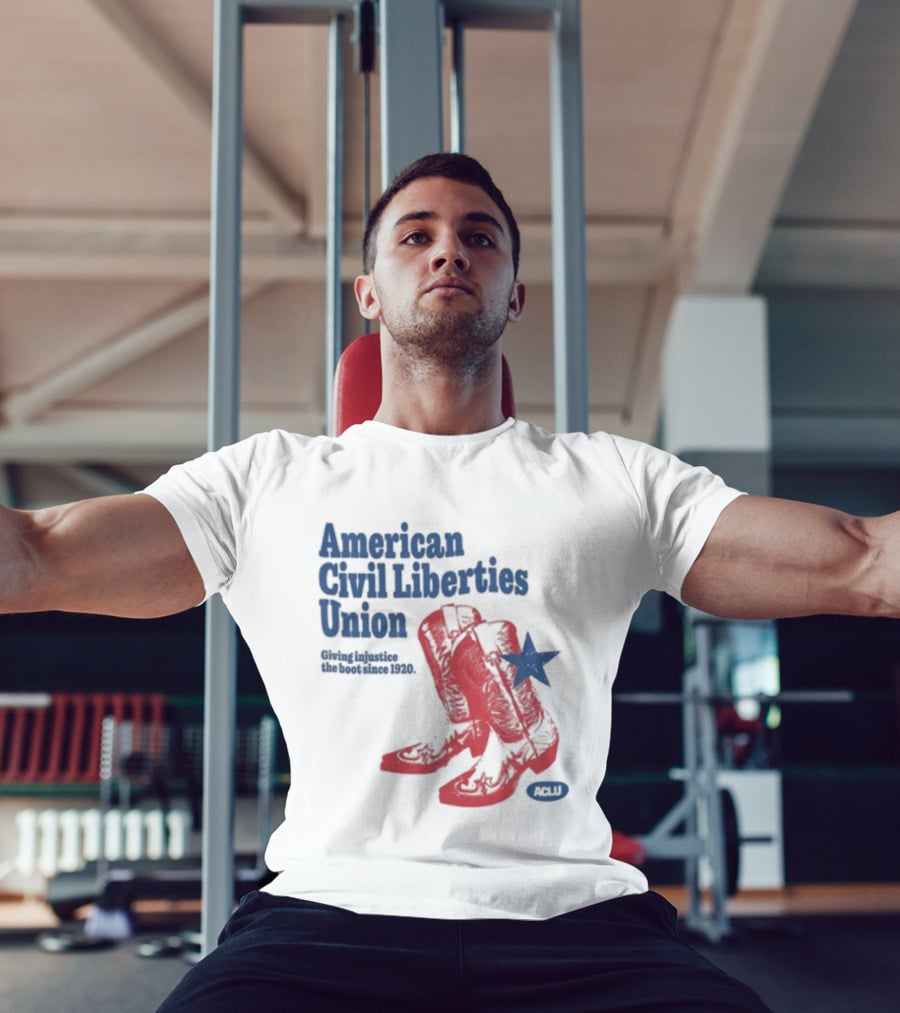 American Civil Liberties Union Cowboy Boots ACLU Star T-Shirt