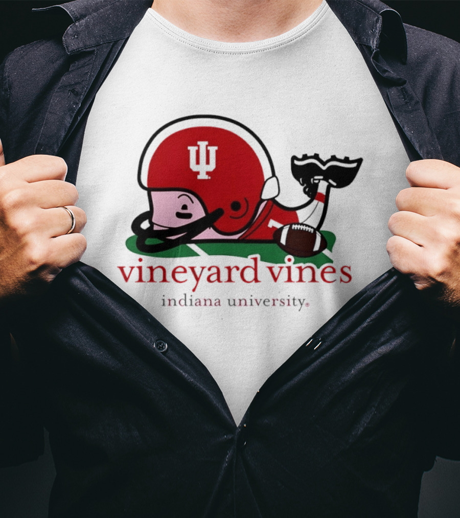 Indiana Hoosiers Football Whale Vineyard Vines Indiana University T-Shirt