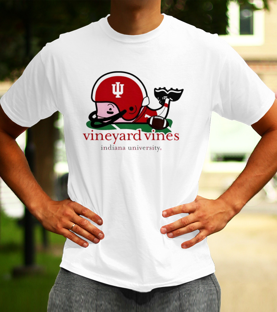 Indiana Hoosiers Football Whale Vineyard Vines Indiana University T-Shirt
