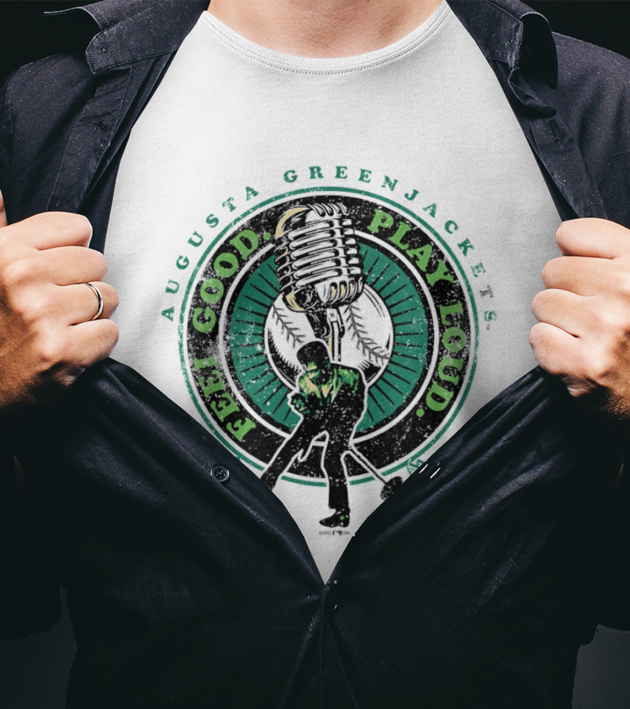 Augusta GreenJackets Feel Good Play Loud James Brown T-Shirt