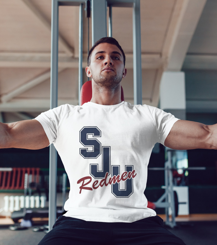 SJU Redmen Saint Johns University Vintage College Sports Memorabilia T-Shirt
