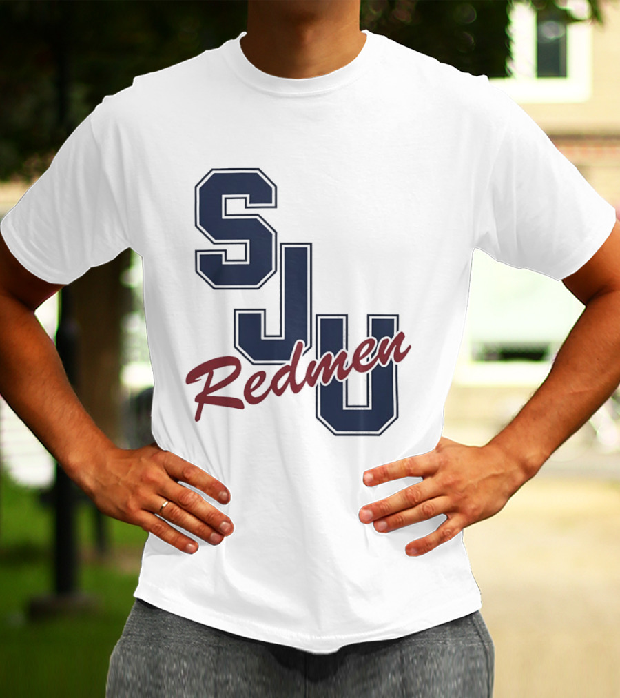 SJU Redmen Saint Johns University Vintage College Sports Memorabilia T-Shirt
