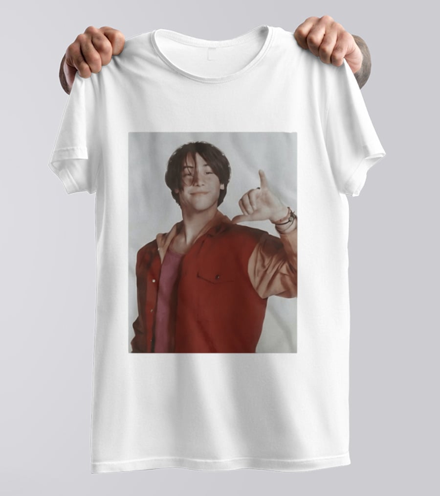 Keanu Reeves Hang Loose 90s Vintage Style Nostalgia Iconic Gesture T-Shirt
