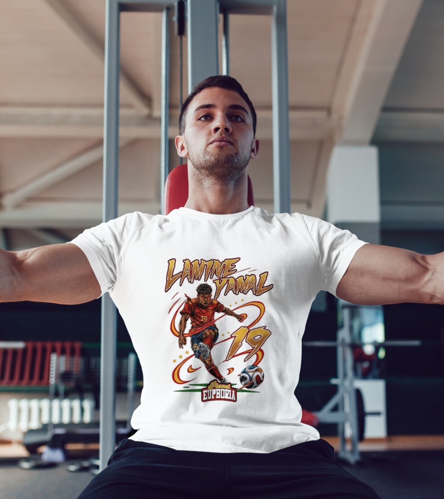 Lamine Yamal Number 19 Planet Euphoria Football T-Shirt