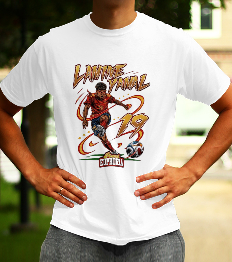Lamine Yamal Number 19 Planet Euphoria Football T-Shirt