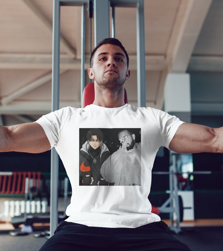 Levi Ackerman Nike Puffer Jacket Drake Crossover Fashion T-Shirt