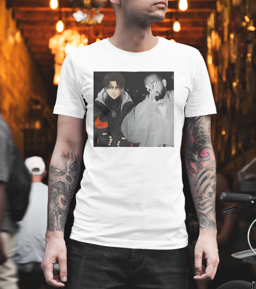 Levi Ackerman Nike Puffer Jacket Drake Crossover Fashion T-Shirt