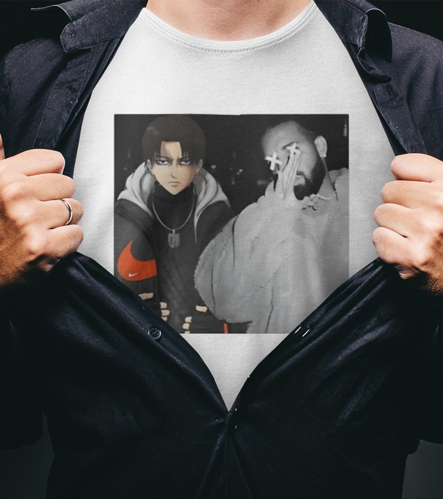 Levi Ackerman Nike Puffer Jacket Drake Crossover Fashion T-Shirt