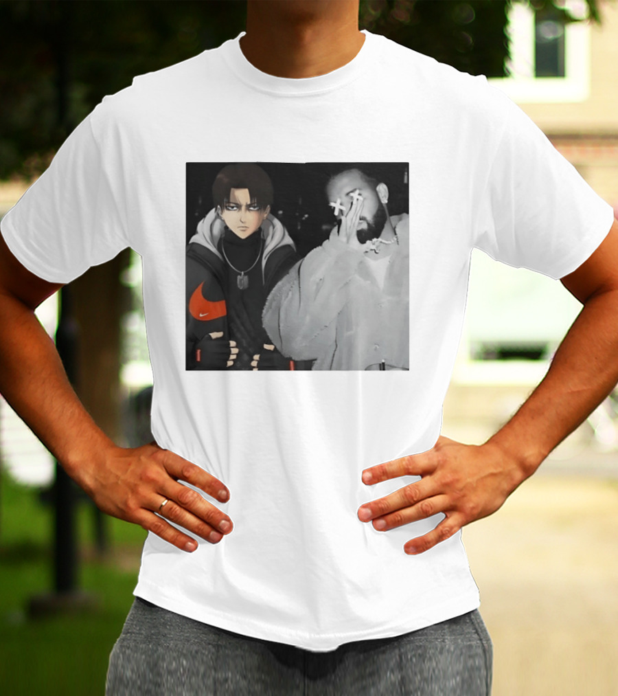 Levi Ackerman Nike Puffer Jacket Drake Crossover Fashion T-Shirt