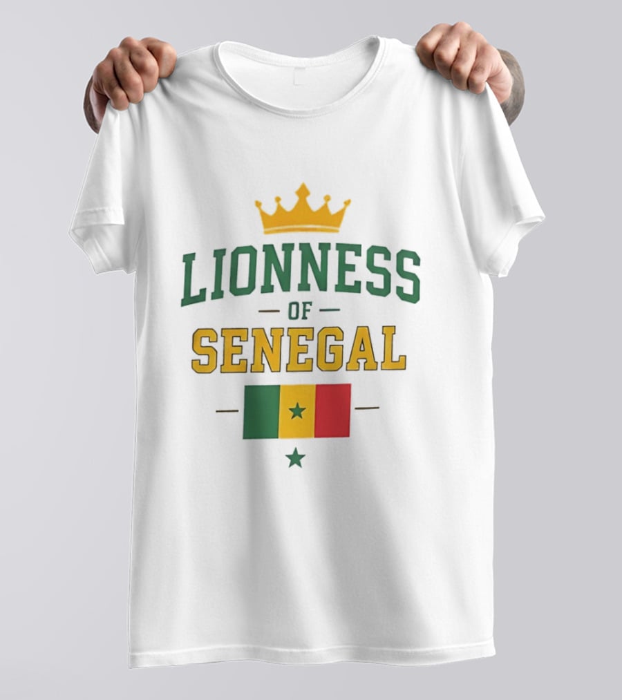 Lioness Of Senegal Flag Crown National T-Shirt