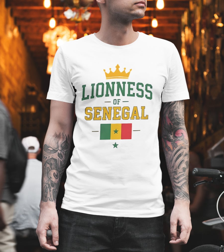 Lioness Of Senegal Flag Crown National T-Shirt