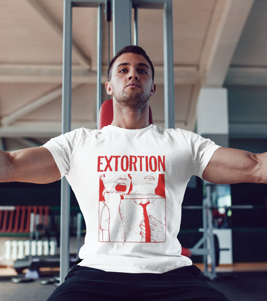 Extortion Throat Slit Dark Horror Red Grunge Aesthetic T-Shirt