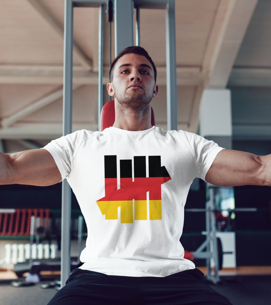 Germany Flag Undefeated Tally Marks Black Red Gold T-Shirt