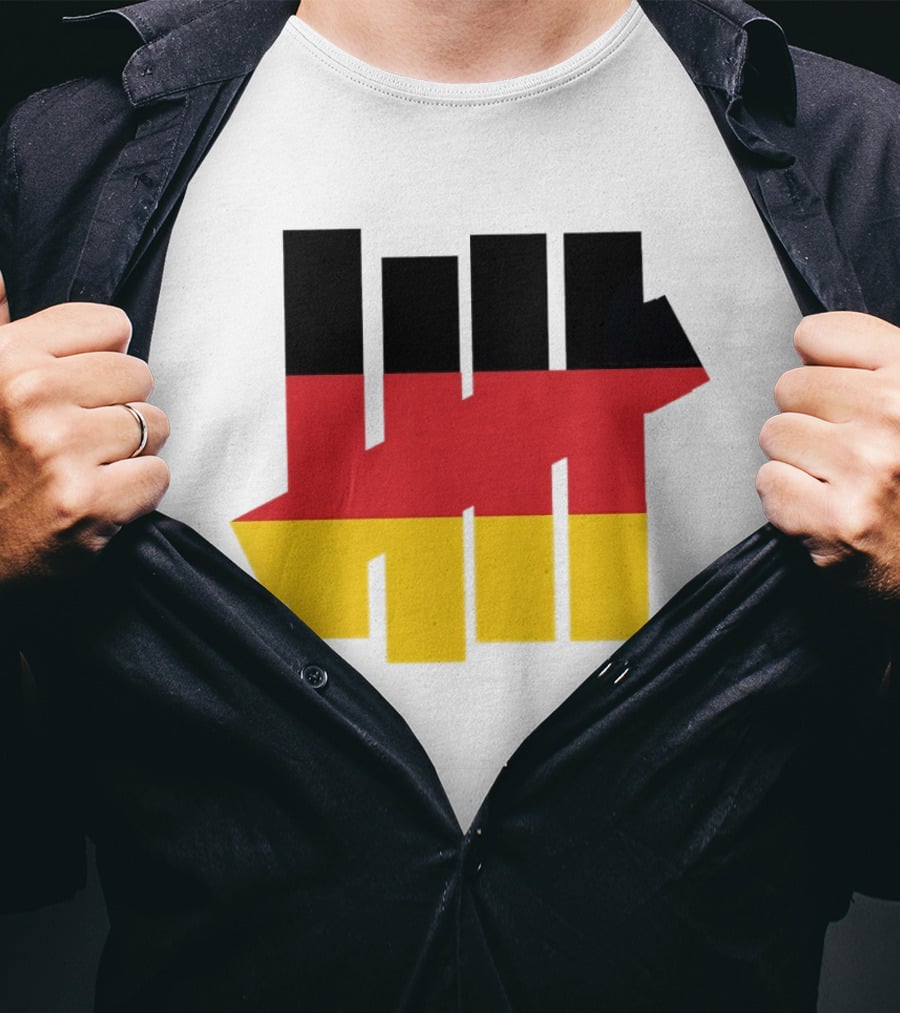 Germany Flag Undefeated Tally Marks Black Red Gold T-Shirt