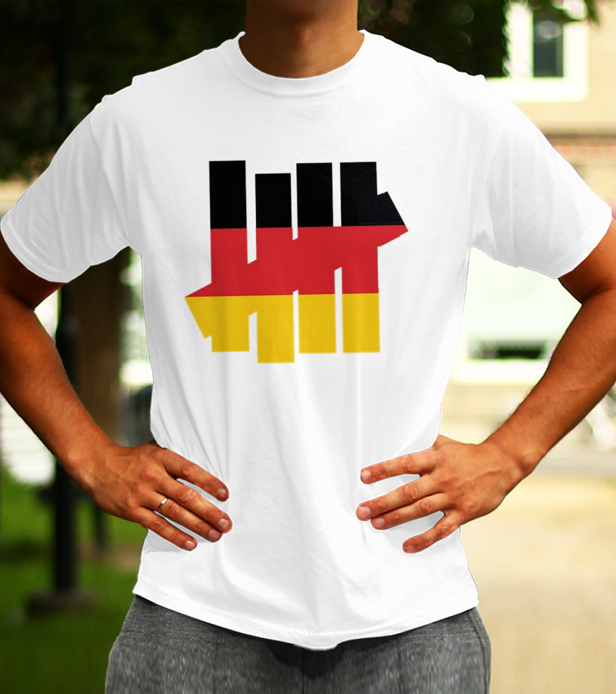 Germany Flag Undefeated Tally Marks Black Red Gold T-Shirt