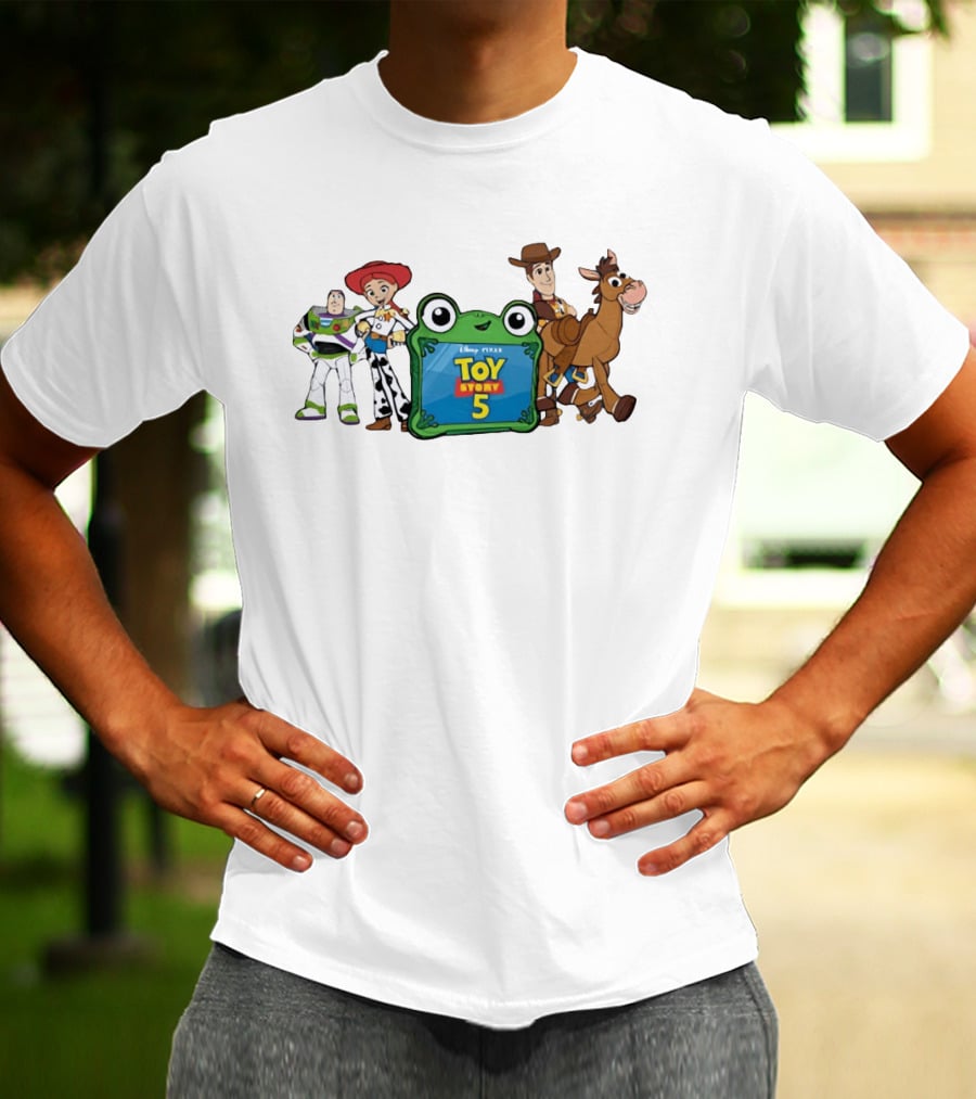 Toy Story 5 Jessie Buzz Woody Bullseye Disney Pixar Group T-Shirt