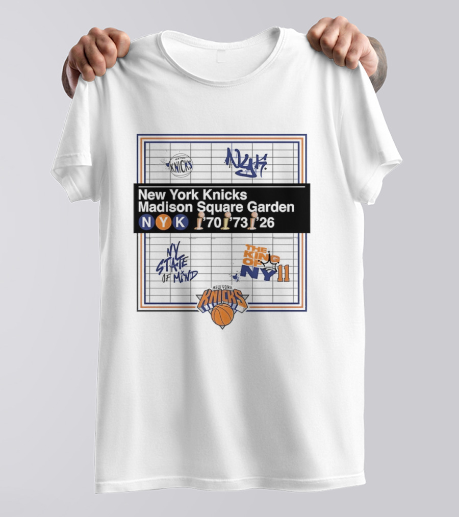 New York Knicks Madison Square Garden 1970 1973 2026 NY State Of Mind T-Shirt