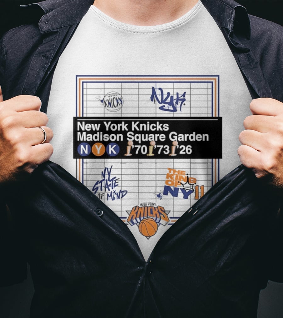 New York Knicks Madison Square Garden 1970 1973 2026 NY State Of Mind T-Shirt