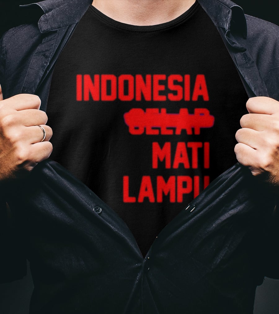 Indonesia Gelap Mati Lampu Blackout T-Shirt