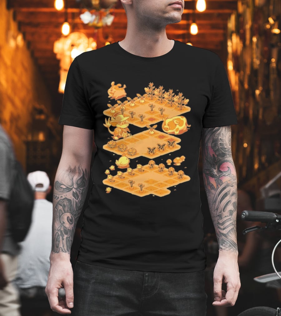 GDQ Happy Harvest Farm Simulation Cute Animals And Crops T-Shirt