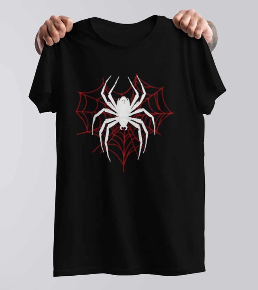 Heart Spider Web Goth Spooky Arachnid T-Shirt