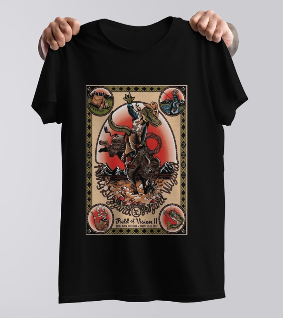 King Gizzard And The Lizard Wizard Field Of Vision II Buena Vista Colorado August 14 16 2026 T-Shirt