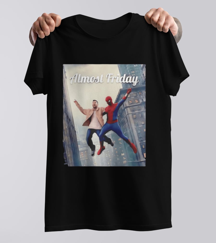 Almost Friday Lionel Messi Spider Man Cityscape Adventure T-Shirt