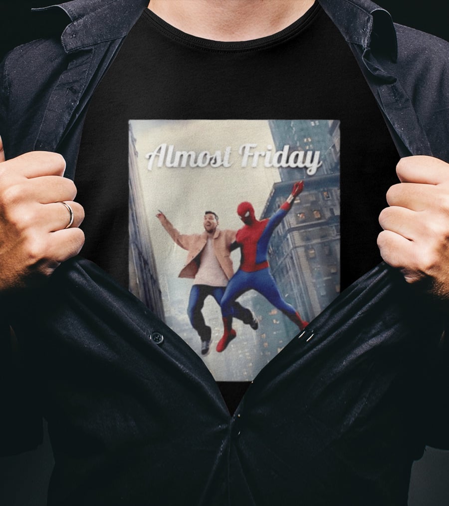 Almost Friday Lionel Messi Spider Man Cityscape Adventure T-Shirt