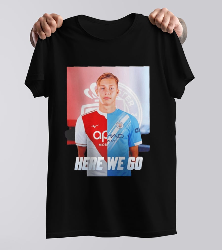 Mathys Detourbet Manchester City AS Monaco Transfer Here We Go T-Shirt