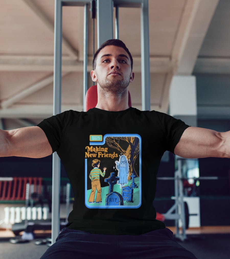 Social Skills Making New Friends Ghost RIP T-Shirt