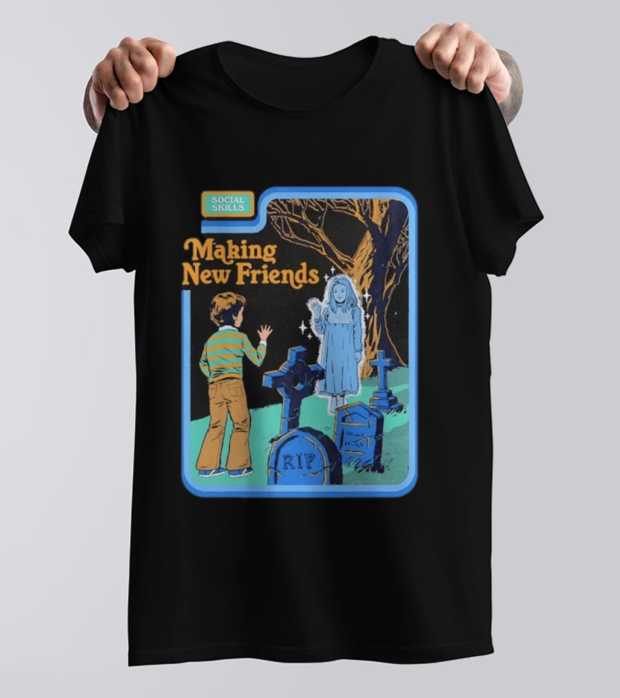 Social Skills Making New Friends Ghost RIP T-Shirt