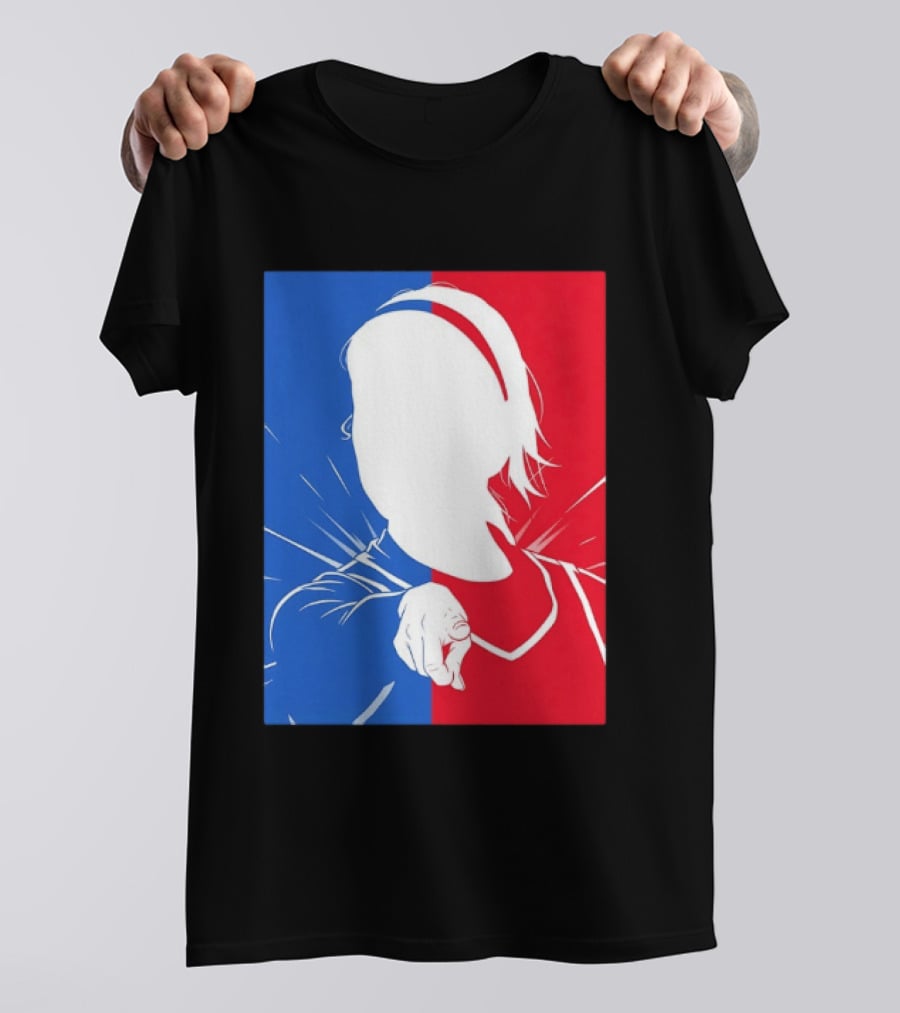 Sophie Cunningham Indiana Fever WNBA Player Silhouette Blue Red T-Shirt