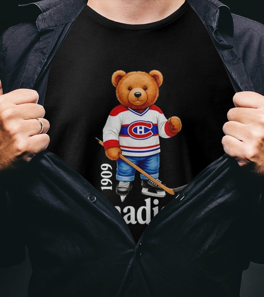 Montreal Canadiens 1909 Bear Hockey T-Shirt